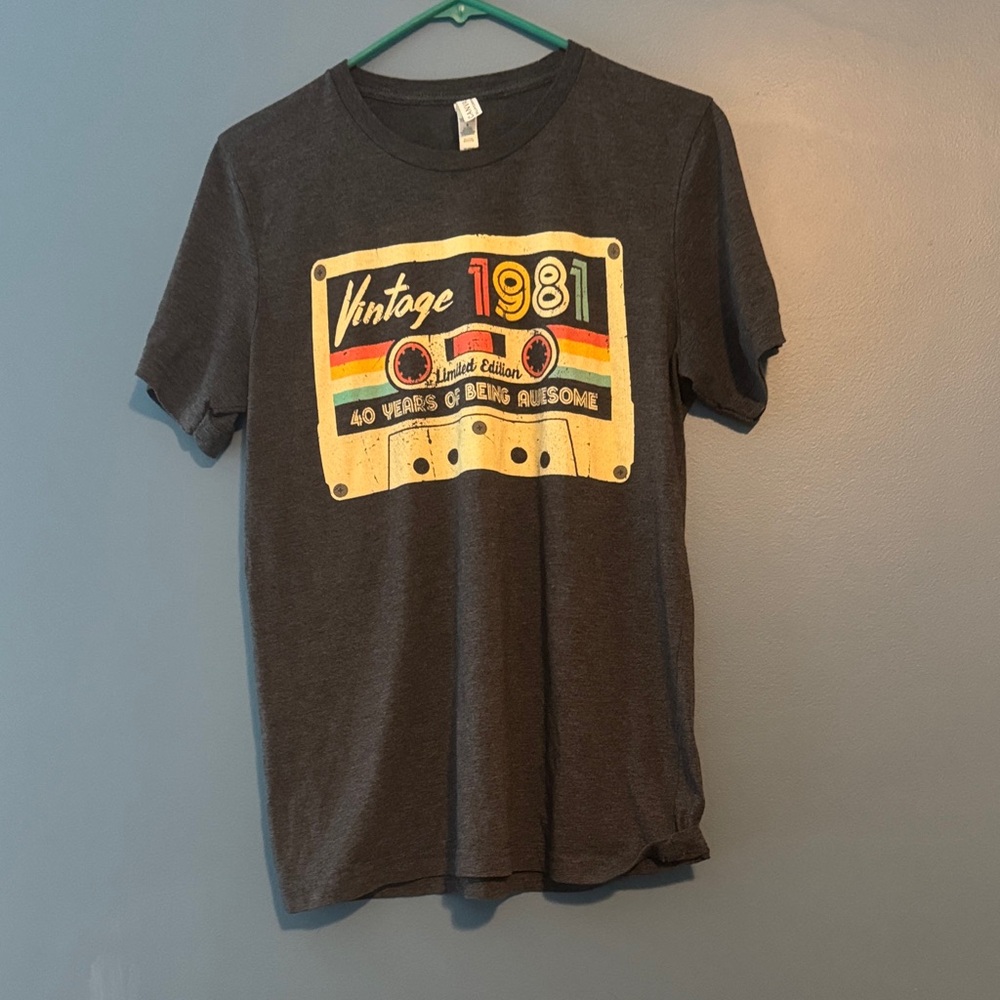 Bella Canvas Vintage 1981 Graphic Tee - Black